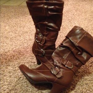 ❤️ Half Calf Brown Buckle Boot